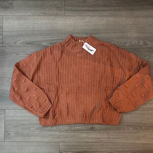 Jessica Simpson Rust Cowl Neck Sweater